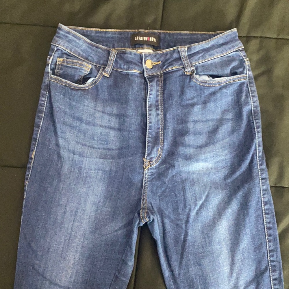 High waisted skinny jeans